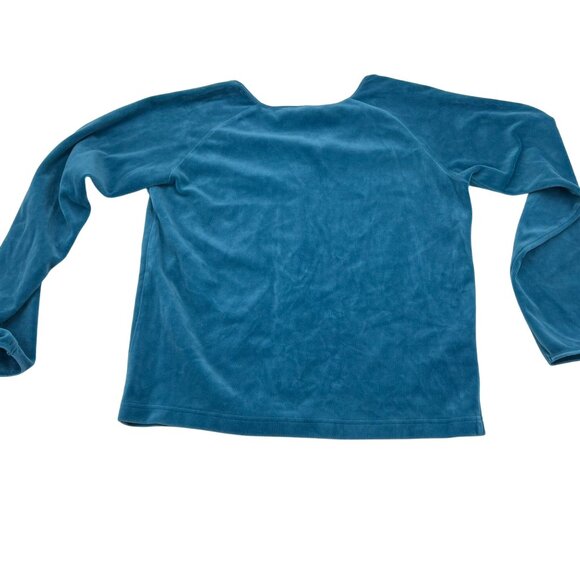 Victorias Secret Teal Velour Button-Up Cardigan Sweater Medium vintage - Picture 5 of 5